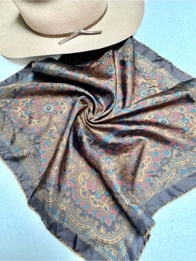 SILK Equestrian vibe boho scarf/wrap w southwestern country feel